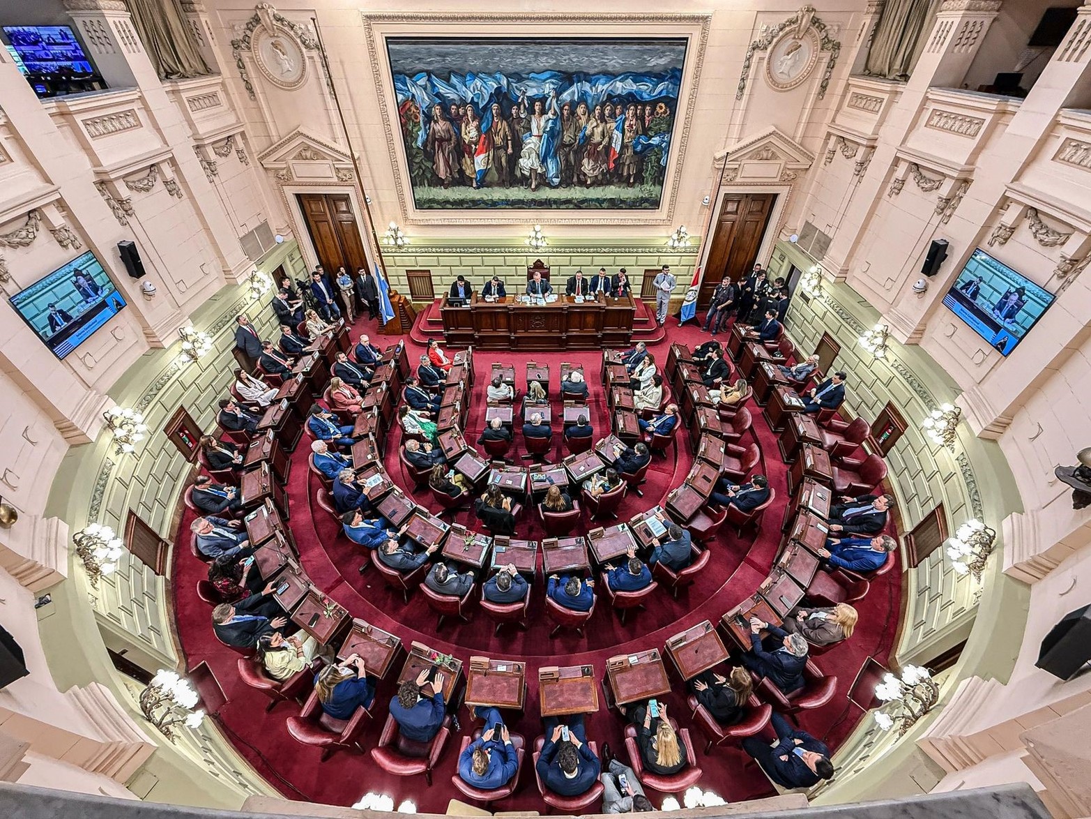 El recinto en el último día de la Convención. 
