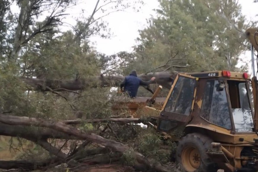 El temporal generó algunos inconvenientes en la zona rural.