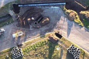 Desagües en Villa Cañás, obras prioritarias para la Municipalidad. PH: Agencia