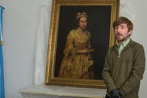 La pintura identificada por el periódico holandés AD como "Retrato de una dama" . Credito: Getty Images