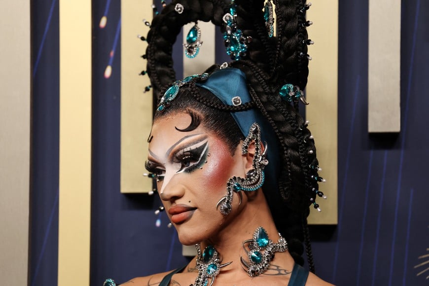 Arrietty poses on the red carpet at the 77th Primetime Emmy Awards in Los Angeles, California, U.S., September 14, 2025. REUTERS/David Swanson