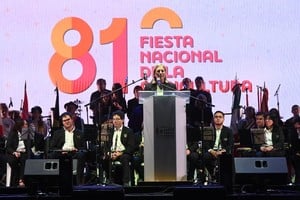 Scaglia, participó el sábado de la edición 81 de la Fiesta Nacional de la Agricultura en la Plaza San Martín de Esperanza.