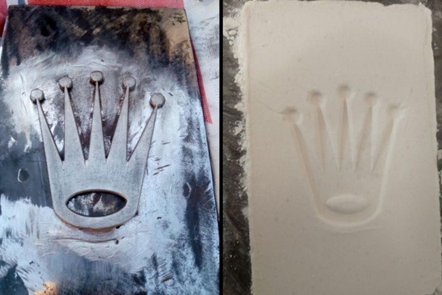 La marca de la corona que distinguía a la cocaína de la banda. Foto: Unidad Fiscal Rosario.