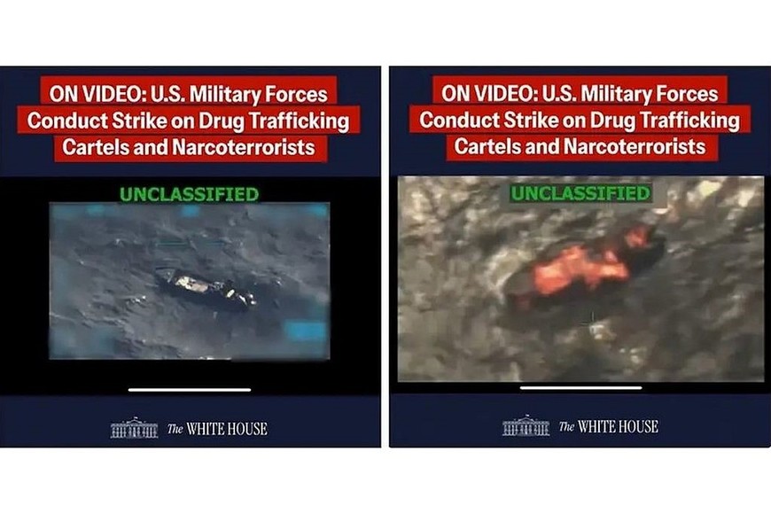 Una lancha costera venezolana desplegada en el marco de la movilización militar ordenada por Caracas.