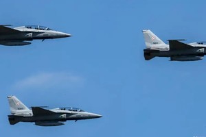 Ttres aviones de combate MIG-31 de la Federación de Rusia entraron en el espacio aéreo estonio. Foto: Alexander Zemlianichenko/AP.