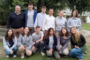 El equipo de la Escuela Granja que participó en la olimpiada. Crédito: Gentileza UNL