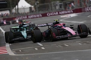 Formula One F1 - Azerbaijan Grand Prix - Baku City Circuit, Baku, Azerbaijan - September 21, 2025
Alpine's Franco Colapinto and Aston Martin's Lance Stroll in action during the race REUTERS/Leonhard Foeger
