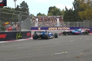 Colapinto fue embestido por Albon cuando volvía a pista tras su parada.