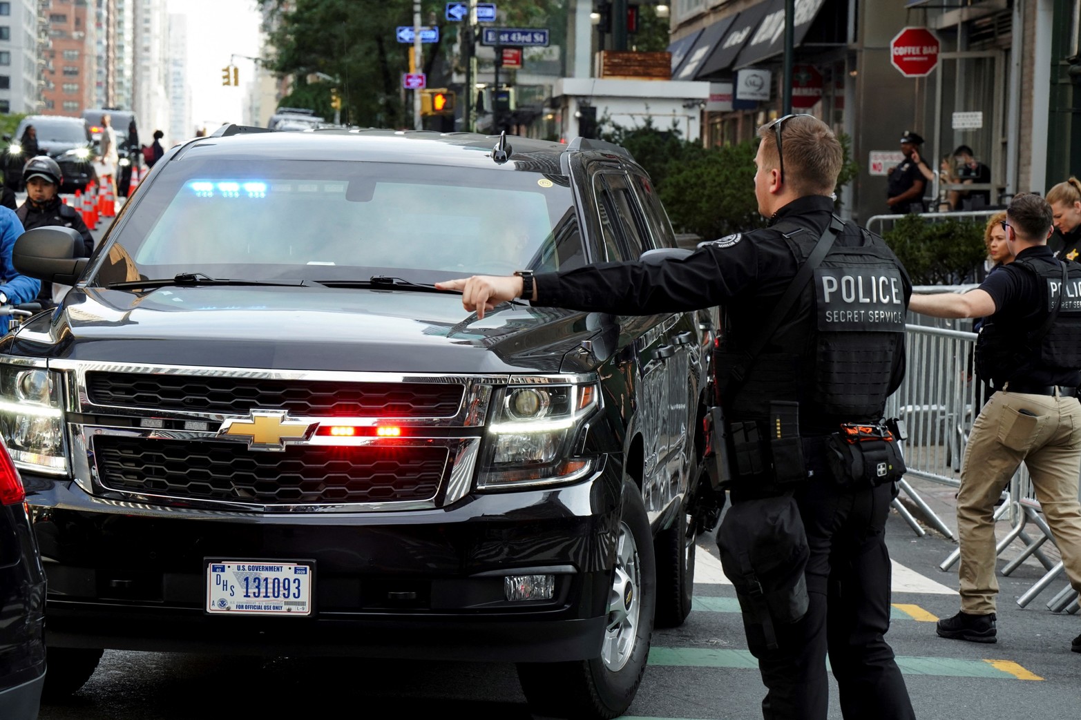 Fuerte operativo de seguridad en los alrededores de la ONU.