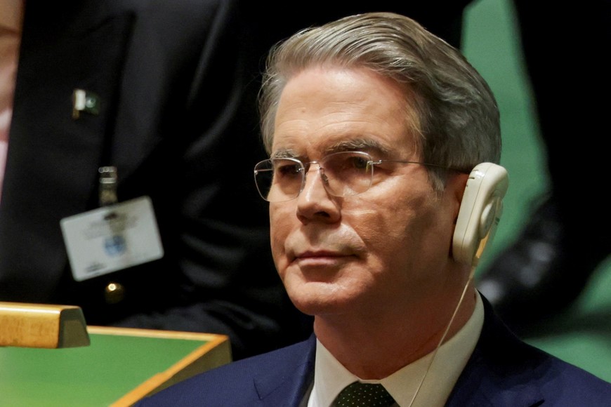 U.S. Treasury Secretary Scott Bessent attends the 80th United Nations General Assembly, at the U.N. headquarters in New York City, U.S., September 23, 2025. REUTERS/Jeenah Moon