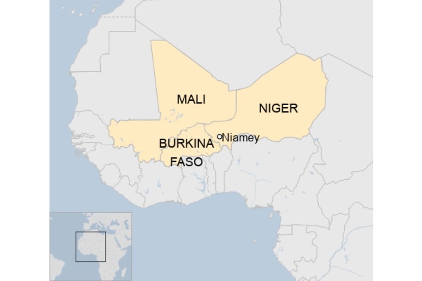 Malí, Burkina Faso y Níger. Crédito: BBC