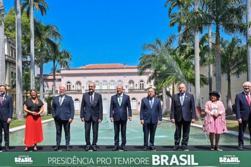 Cancilleres del Mercosur en Río la semana pasada. Crédito: Mercosur