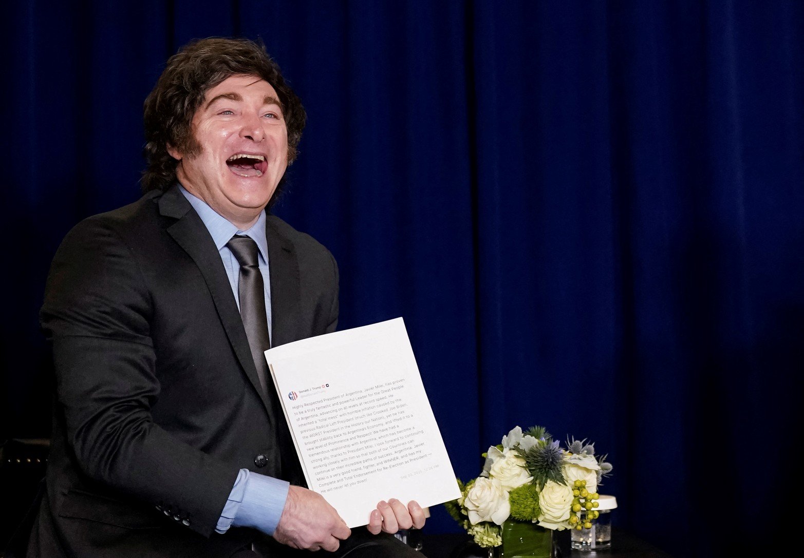 Donald Trump sobre Milei: “Tiene mi apoyo total para seguir como presidente”