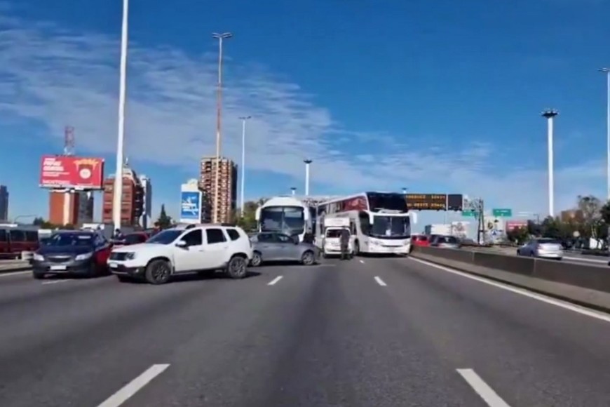 El momento posterior al accidente.