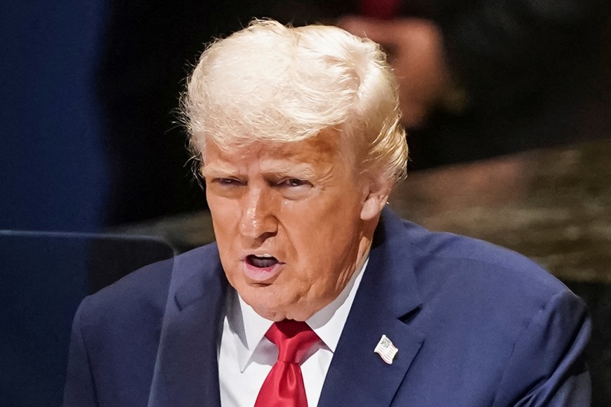 U.S. President Donald Trump addresses the 80th United Nations General Assembly, in New York City, New York, U.S., September 23, 2025. REUTERS/Al Drago