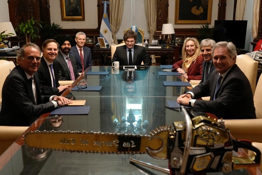 Autoridades del Banco Mundial en Casa Rosada. Foto: Archivo / Presidencia.