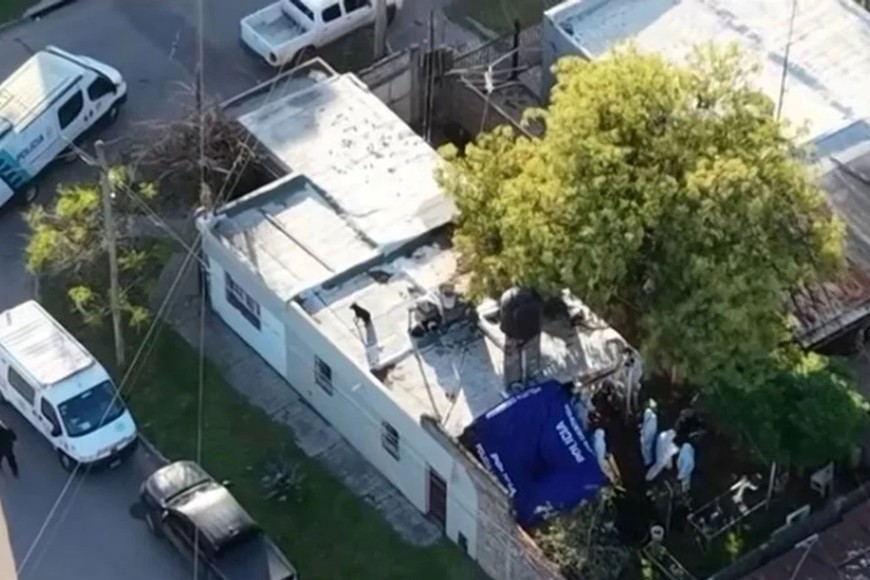 Vivienda en Florencio Varela donde encontraron los cuerpos
