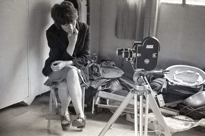 Marilyn en un descanso de la filmación. Foto: Gentileza Taller de Cine UNL