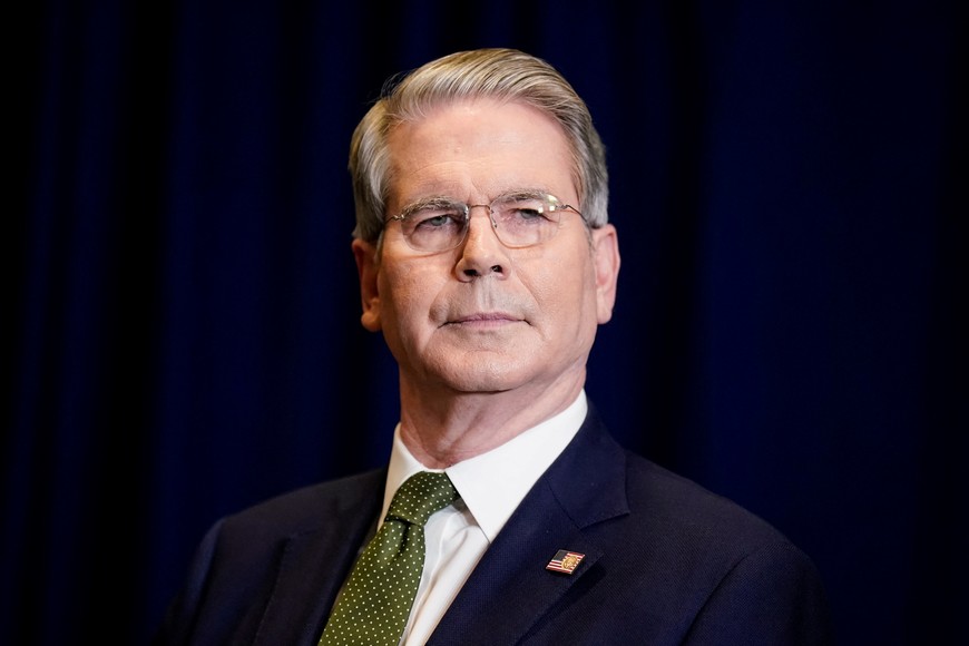 U.S. Treasury Secretary Scott Bessent attends a meeting between U.S. President Donald Trump and Argentina's President Javier Milei (both not pictured) during the 80th United Nations General Assembly, in New York City, New York, U.S., September 23, 2025. REUTERS/Al Drago