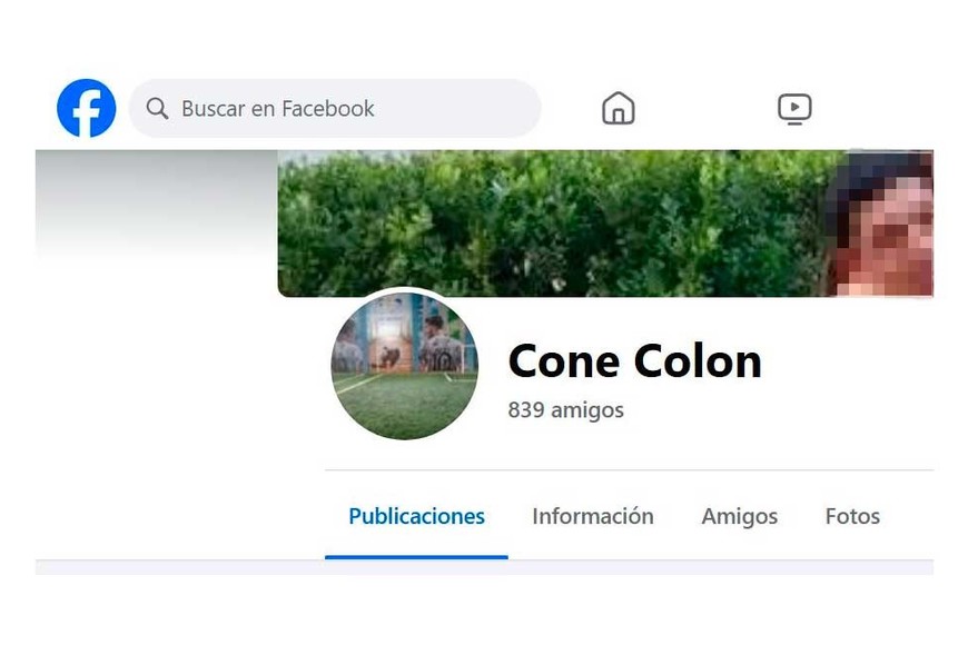 El perfil de Facebook.
