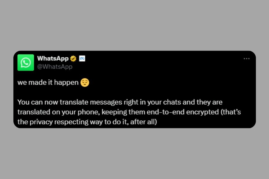 La publicación de WhatsApp en X.