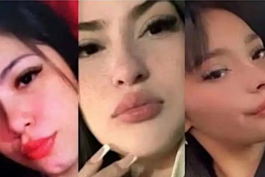 Morena Verri (20 años), Brenda Loreley Del Castillo (20) y Lara Morena Gutiérrez (15), las chicas asesinadas. Gentileza