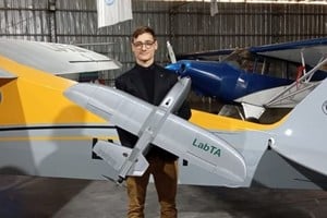 Su pasión por la aeronáutica fue clave en el desarrollo de su diseño. Foto: Gentileza.