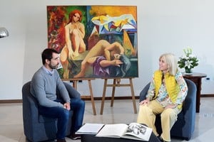 "Pisca" Garrote durante la entrevista. Foto: Guillermo Di Salvatore