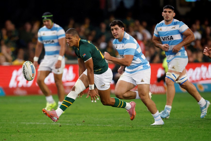 Rugby Union - Rugby Championship - South Africa v Argentina - Kings Park Stadium, Durban, South Africa - September 27, 2025
South Africa's Manie Libbok in action REUTERS/Rogan Ward