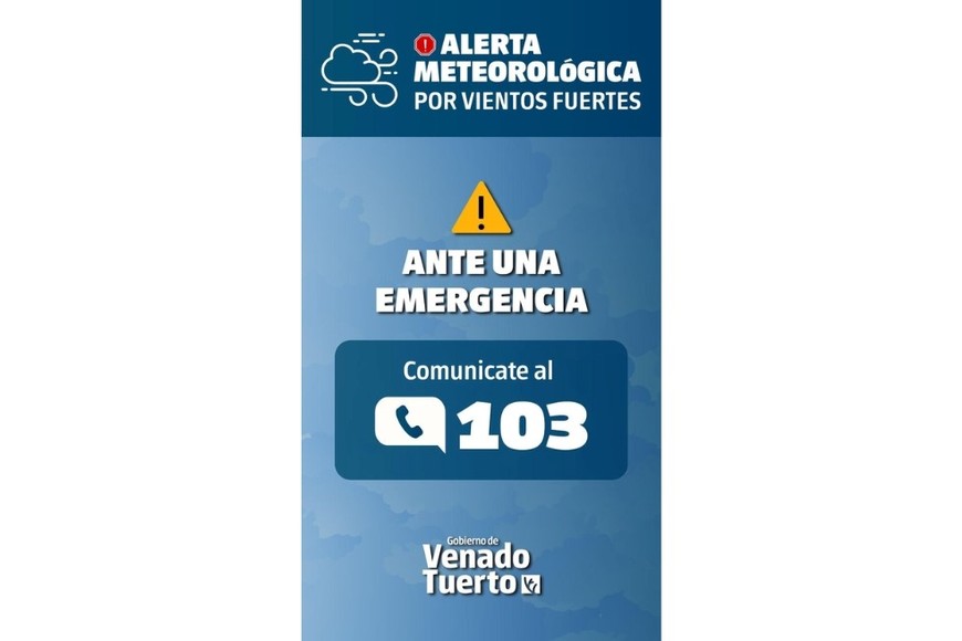 El aviso de Venado Tuerto.