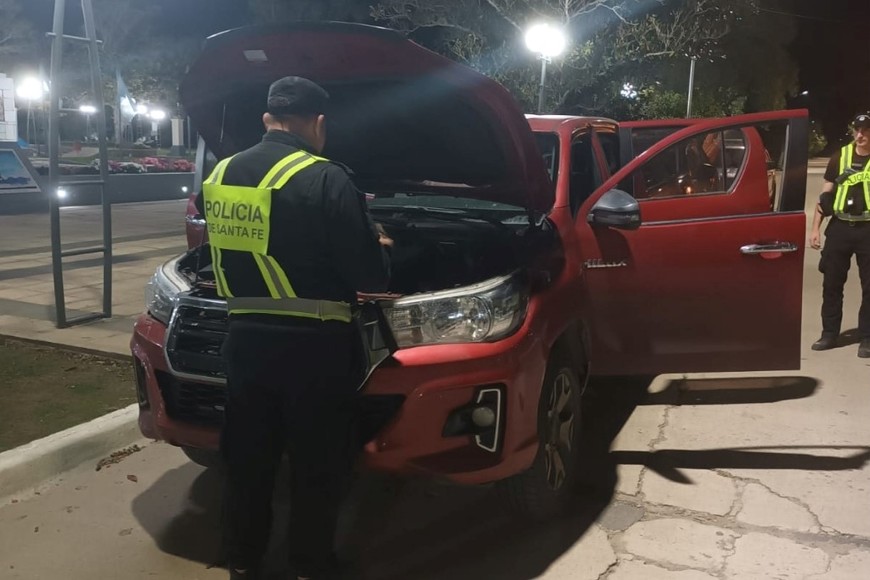 El conductor, oriundo de Rafaela, fue trasladado a la comisaría de jurisdicción por encubrimiento.