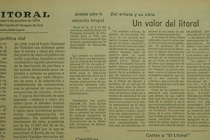 La reseña de Taverna de 1979. Foto: Archivo El Litoral