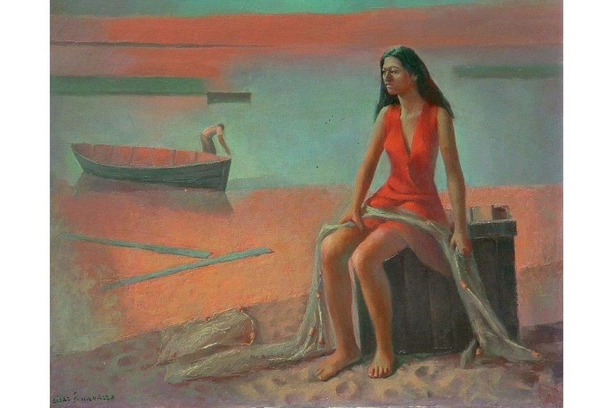 "Muchacha con redes". Foto: AG Arte