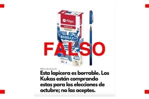 La imagen comenzó a circular a un mes de las elecciones legislativas nacionales, que se celebran el 26 de octubre.