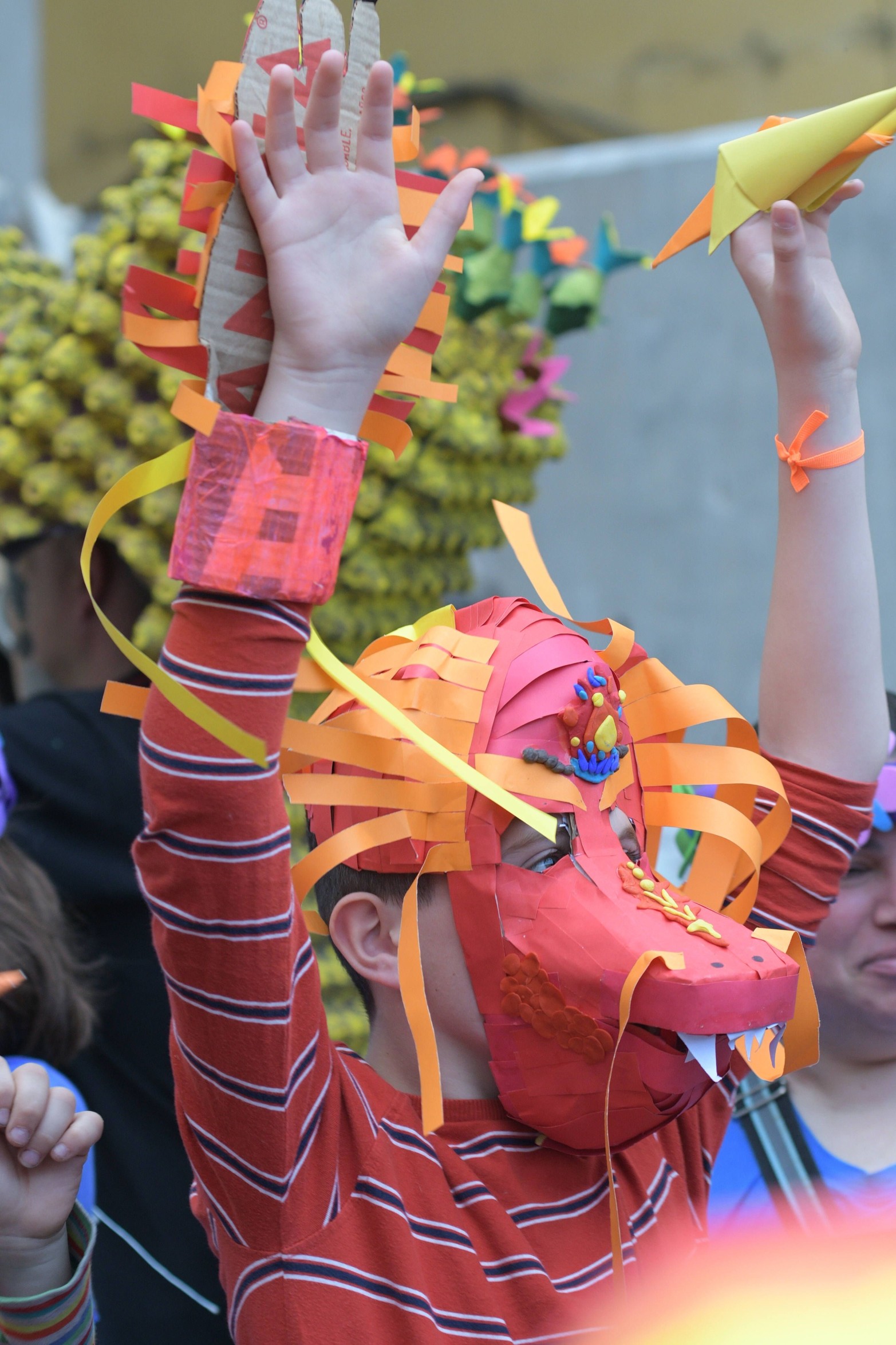 Colorida y alegre fue la caravana de la Escuela Mantovani