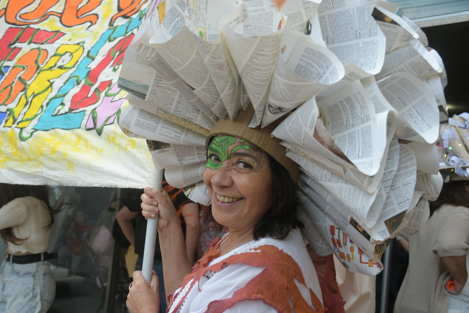 Colorida y alegre fue la caravana de la Escuela Mantovani
