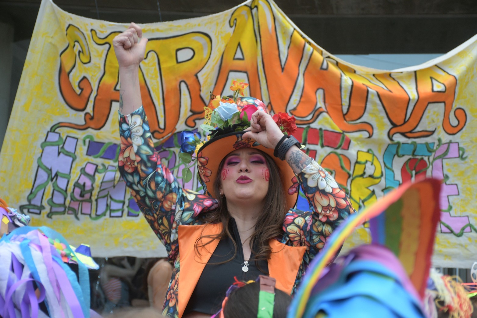 Colorida y alegre fue la caravana de la Escuela Mantovani