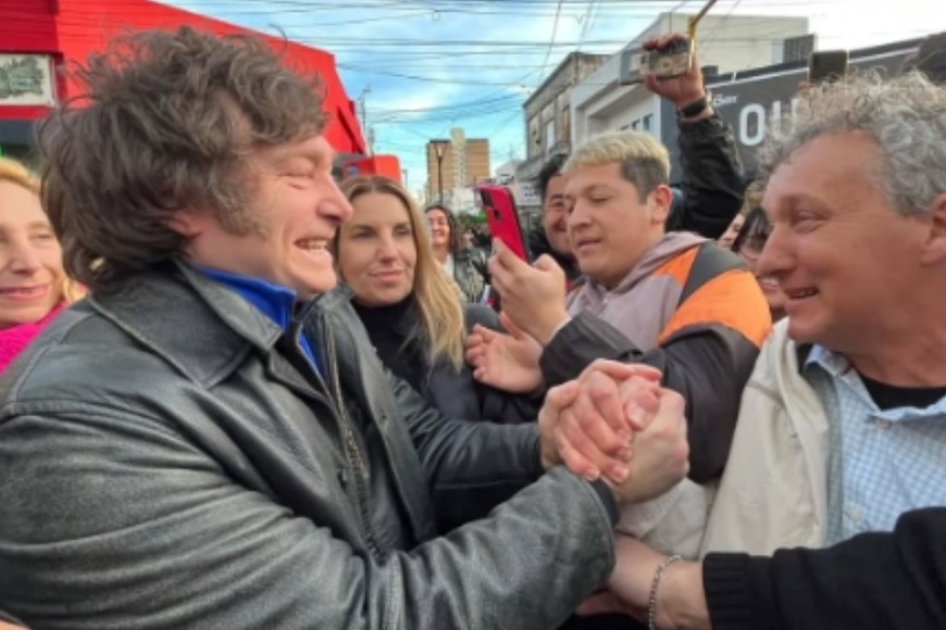 Milei durante su visita a Paraná en julio de 2023. Crédito: Javier Milei