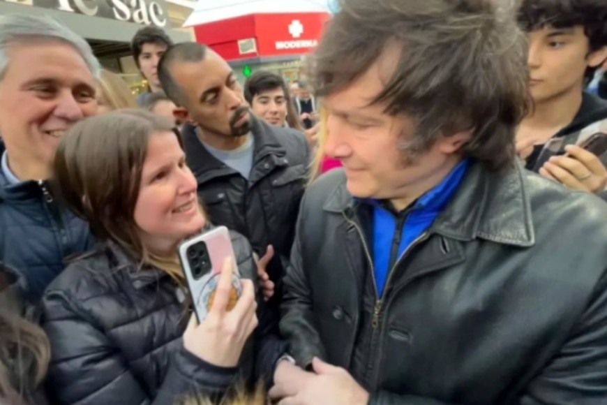 Milei durante su visita a Paraná en julio de 2023. Crédito: Javier Milei