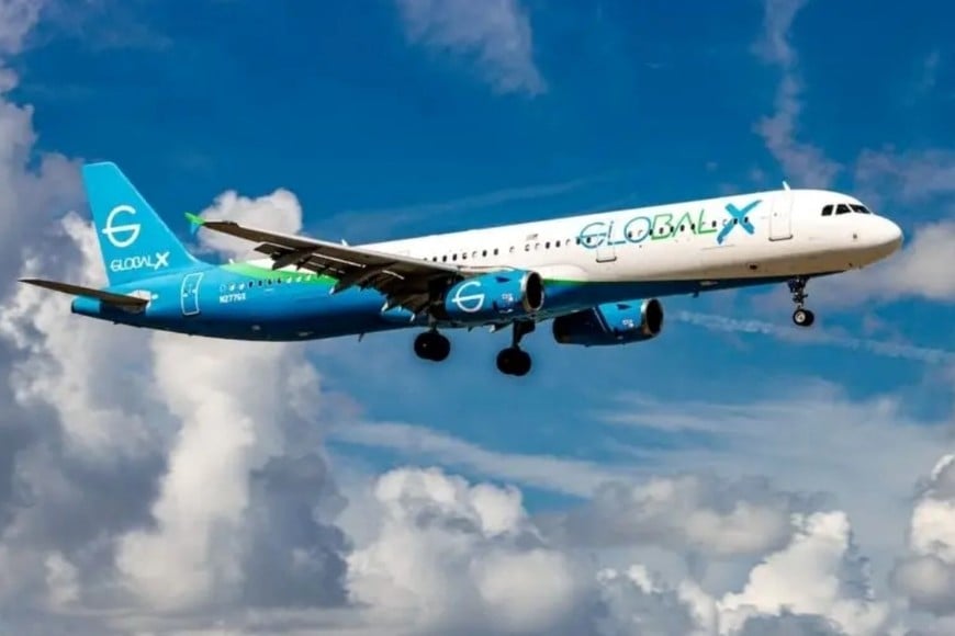 El vuelo fue operado por un Airbus A320 de la empresa GlobalX