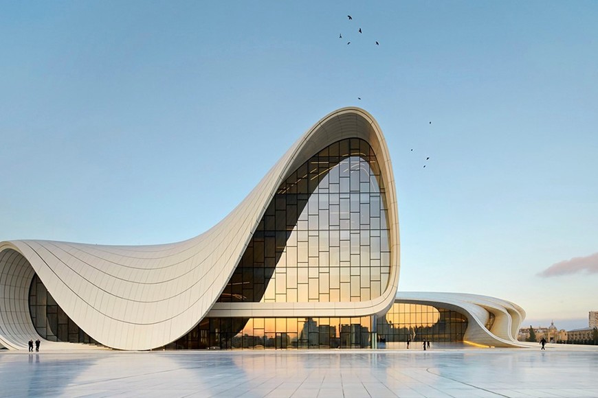 Heydar Aliyev Center, edificio ubicado en Bakú (Azerbaiyán), creado por Zaha Hadid Architects e inaugurado en 2012. Gentileza