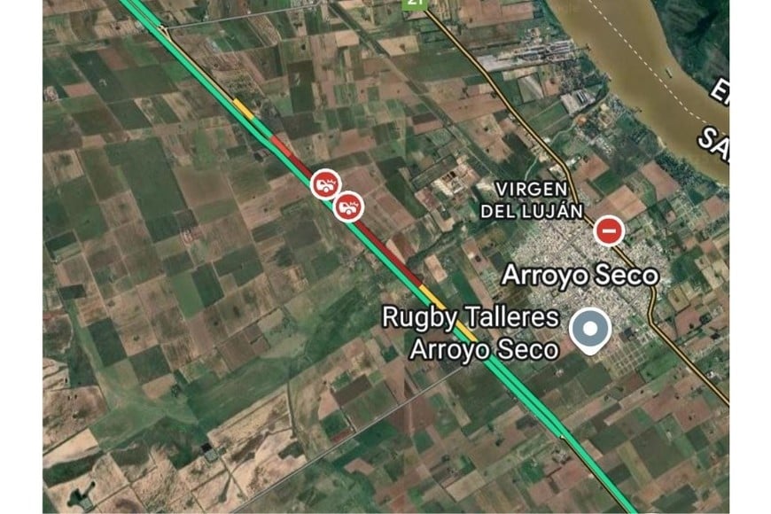 Así reflejaba Maps las complicaciones en el tránsito.