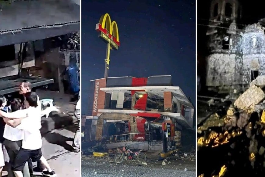 Un terremoto de magnitud 6,9 en la escala de momento sacudió el centro de Filipinas