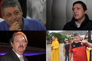 Ricardo Magdalena, Gustavo Abraham, Oscar Yódice y Luis Valdez ("Clemente"). Crédito: Archivo El Litoral