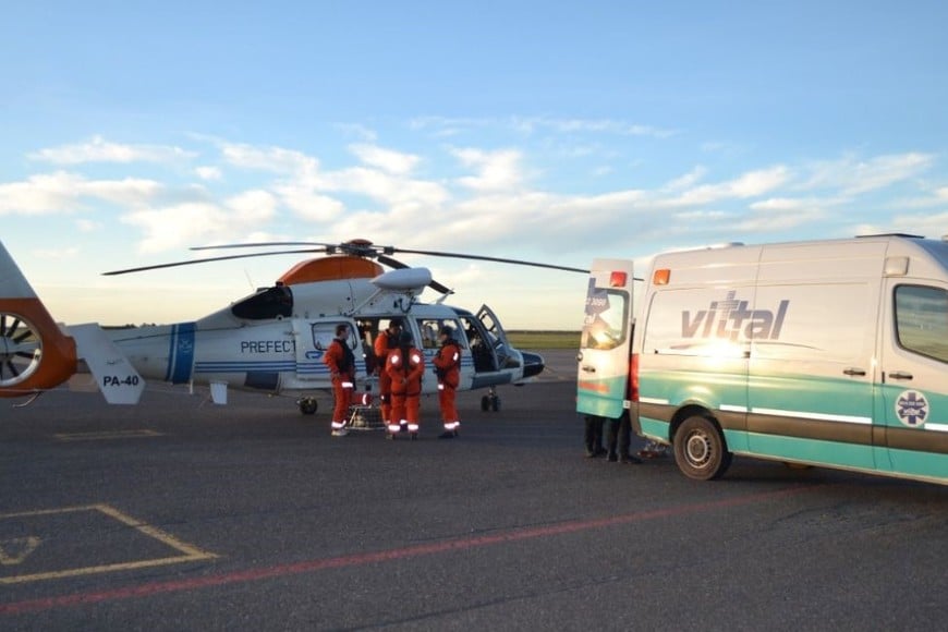 Especialistas de Prefectura participaron del operativo a bordo de aviones y helicópteros. Foto: PNA