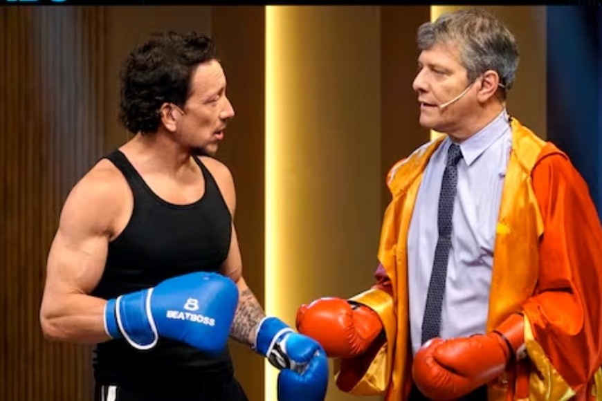 Vázquez improvisó una escena relacionada con su obra Rocky.