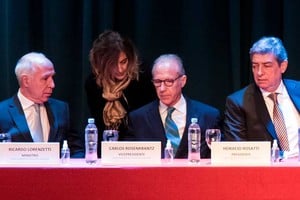 Lorenzetti, Rosenkrantz y Rosatti, la actual conformación de la Corte Suprema. Foto: Marcelo Manera.