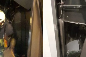 Un ascensor  se desplomo desde el noveno piso