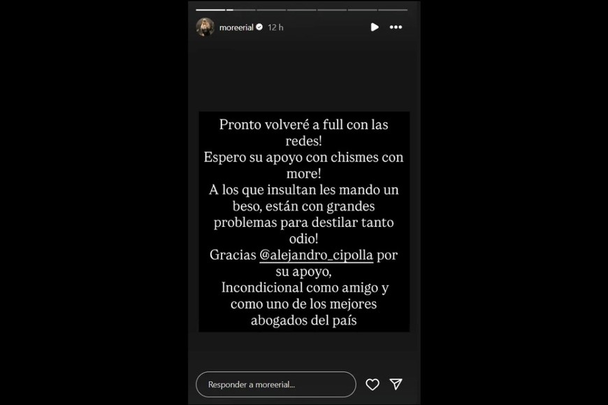 La influencer le restó importancia a su encarcelación.