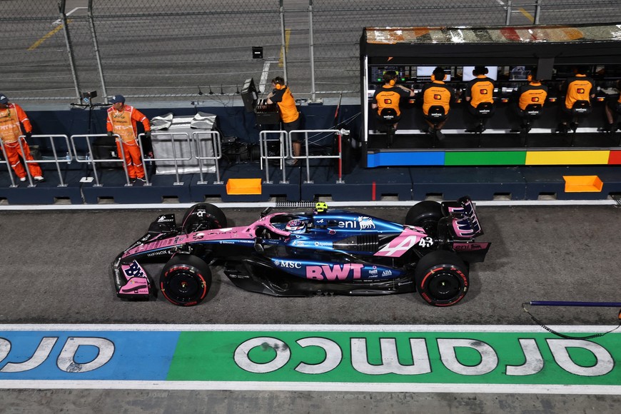 Formula One F1 - Singapore Grand Prix - Marina Bay Street Circuit, Singapore - October 5, 2025
Alpine's Franco Colapinto in the pit lane during the race REUTERS/Jeremy Lee